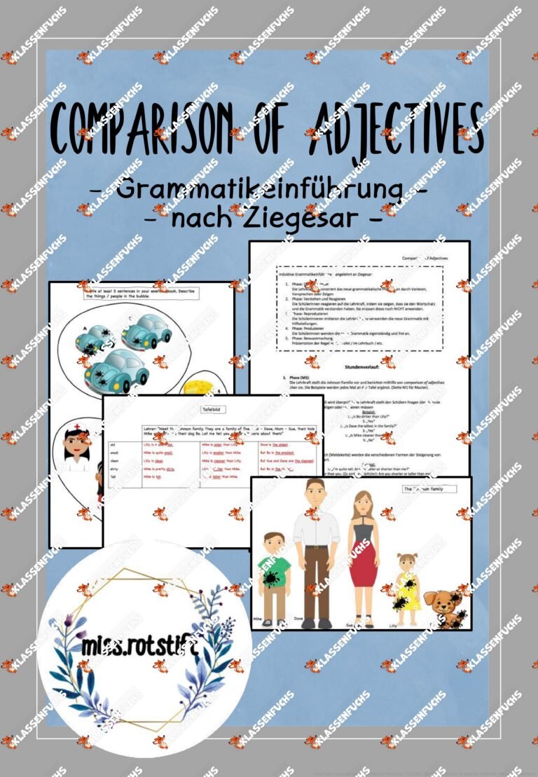 Comparison of adjectives – induktive Grammatikeinführung – Englischunterricht